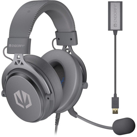 Endorfy headset VIRO Plus USB / drátový / s odnímatelným mikrofonem / USB / šedý