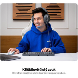 Endorfy headset VIRO Plus USB / drátový / s odnímatelným mikrofonem / USB / šedý