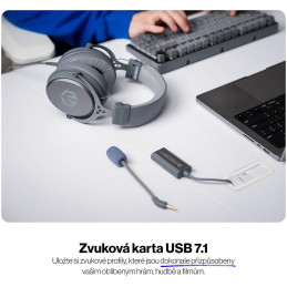 Endorfy headset VIRO Plus USB / drátový / s odnímatelným mikrofonem / USB / šedý
