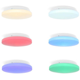 NEDIS Wi-Fi chytré stropní LED světlo/ kulaté/ RGB / teplé až studené bílé/ průměr 260 mm/ 1820 lm/ 2700 - 6500 K/ IP44