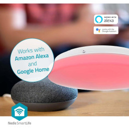 NEDIS Wi-Fi chytré stropní LED světlo/ kulaté/ RGB / teplé až studené bílé/ průměr 260 mm/ 1820 lm/ 2700 - 6500 K/ IP44