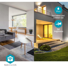 NEDIS Wi-Fi chytré stropní LED světlo/ kulaté/ RGB / teplé až studené bílé/ průměr 260 mm/ 1820 lm/ 2700 - 6500 K/ IP44