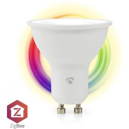 NEDIS chytrá LED žárovka/ Zigbee 3.0/ GU10/ PAR16/ 4,7W/ 230V/ 470lm/ teplá až studená bíla/ 2700 - 6500K/ RGB/ stmívate