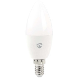 NEDIS chytrá LED žárovka/ Zigbee 3.0/ E14/ 9W/ 230V/ 470lm/ teplá až studená bíla/ 2700–6500K/ RGB/ stmívatelná