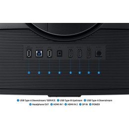 Samsung Odyssey G7 37"/ G75SF / Prohnutý / 4K 3840×2160 / 16:9 / VA / 1ms / 165Hz / HDMI / DP / USB / VESA