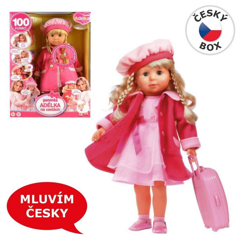 MaDe Panenka Adélka 100 funkcí, 45cm, růžová