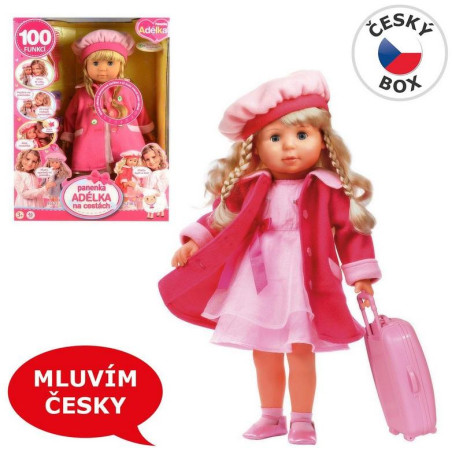MaDe Panenka Adélka 100 funkcí, 45cm, růžová