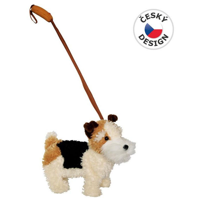 MaDe Pes Foxteriér s vodítkem a zvukem
