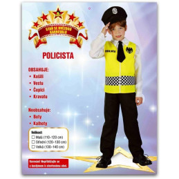 Kostým na karneval Policie, 120-130cm