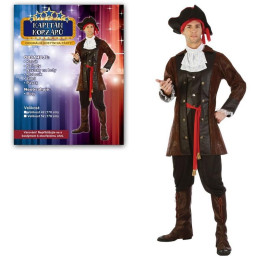 Kostým na karneval - Kapitán korzárů, pro dospělé (178 cm).