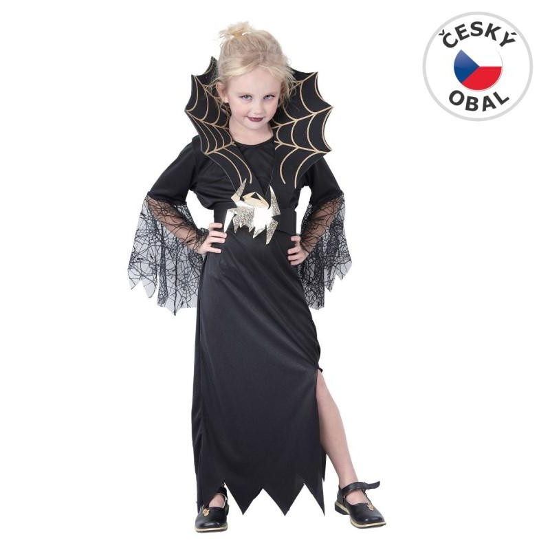 Kostým na karneval - Černá královna, 130-140 cm