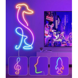 IMMAX NEO LITE SMART LED pásek NEON RGBIC, 24W, Wi-Fi, BT, 5m, IR dálk.ovladač, Beacon, TUYA