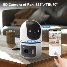 IMMAX NEO LITE SMART Security vnitřní kamera DOUBLE, duální, Wi-Fi, 4MP, 355° 90° P/T, TUYA