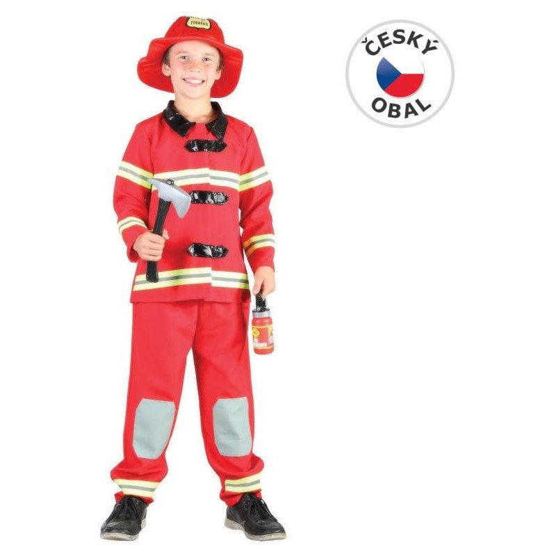 Kostým na karneval - Hasič, 110 - 120 cm