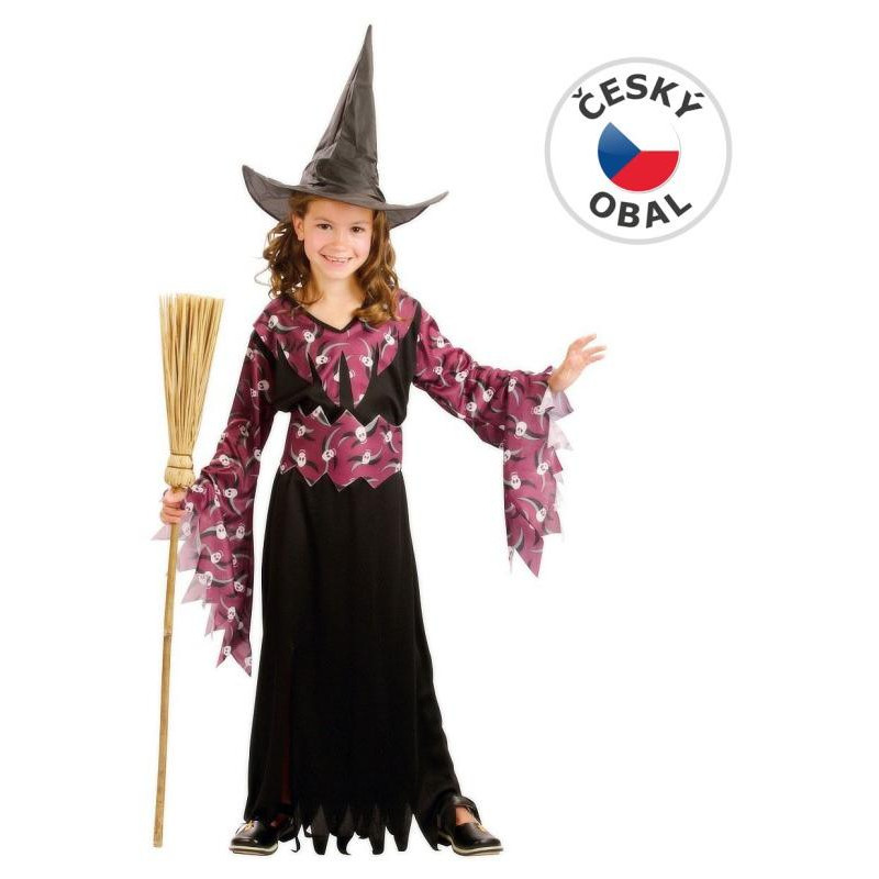 Kostým na karneval Čarodějka, 120-130cm