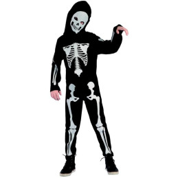 Šaty na karneval - Kostra chlapec, 120-130 cm