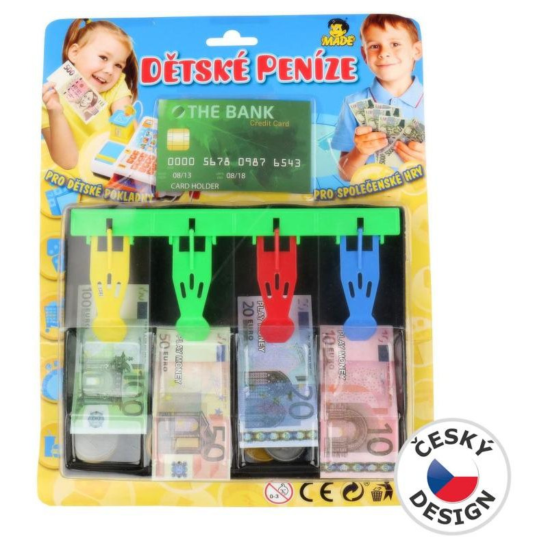 Pokladna s penězi - Euro, 28 x 22 cm