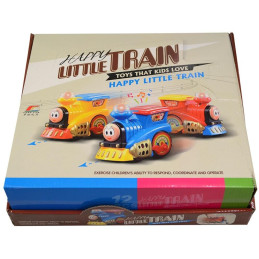 Lokomotiva na setrvačnik, na baterie se světlem a zvukem, 9 cm, 12 ks v boxu