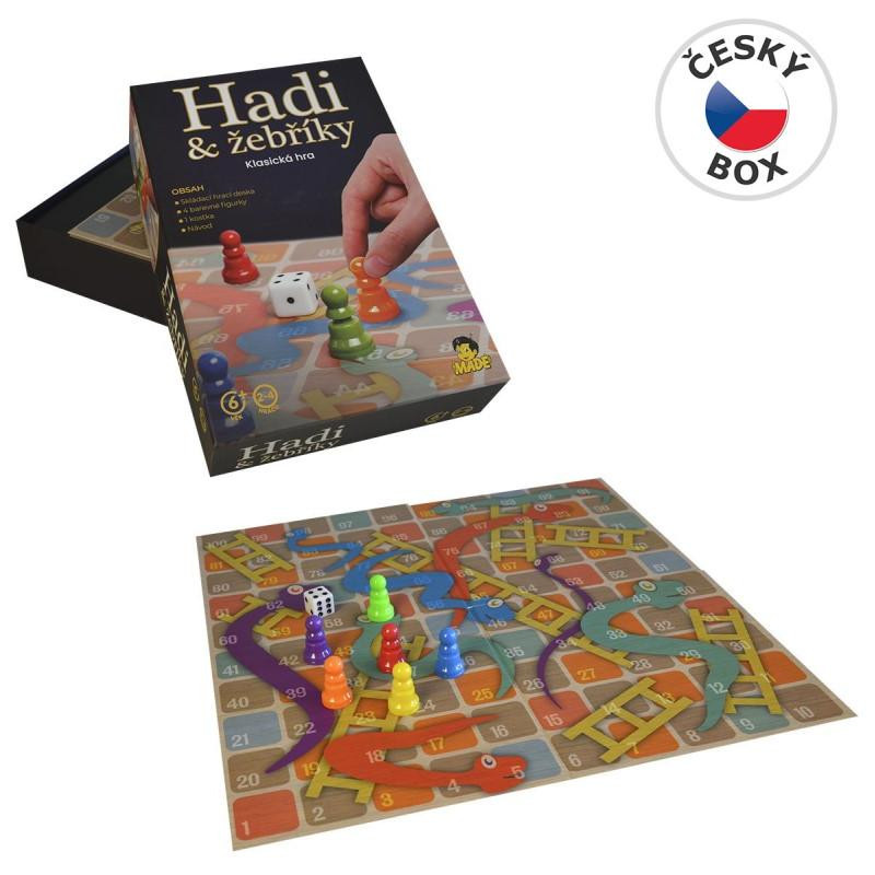 Hadi a žebříky, 34x34cm, figurka 3cm