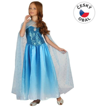 Šaty na karneval - sněhová královna,  120- 130 cm