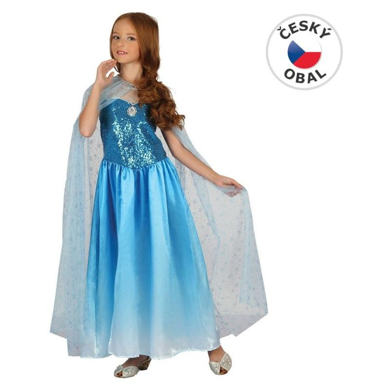 Šaty na karneval - sněhová královna, 130-140 cm
