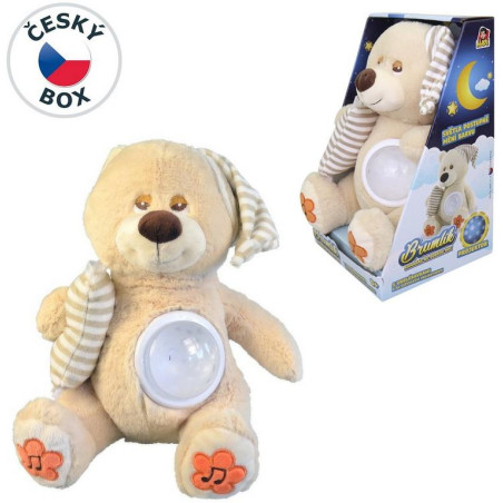 MaDe Medvídek Brumlík na spaní, světlo, usínací melodie, 30cm