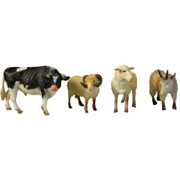 Zvířátka domácí, 12 ks, 13 cm