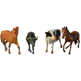 Zvířátka domácí, 12 ks, 13 cm