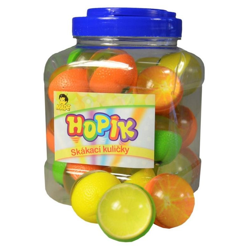 Hopskulka pomeranč, citron, limeta, 4cm, 26 ks v boxu