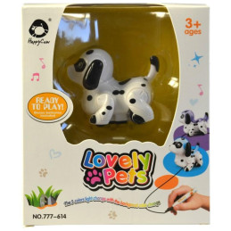 Pejsek, jezdící po namalované čáře