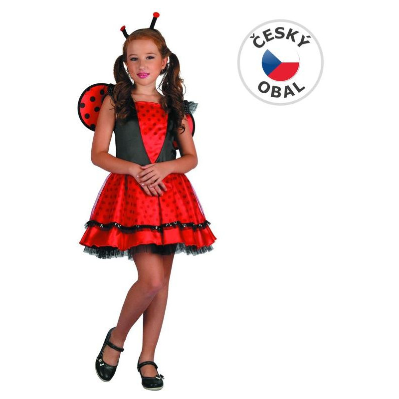 Šaty na karneval - beruška, 120-130 cm