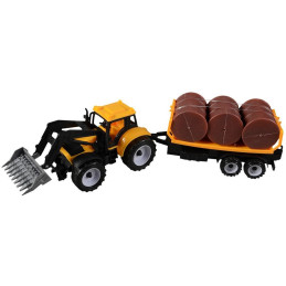 Traktor s přívěsem, na setrvačník