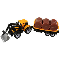 Traktor s přívěsem, na setrvačník