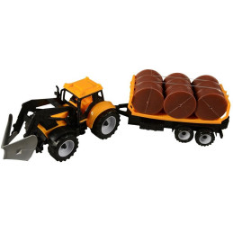 Traktor s přívěsem, na setrvačník