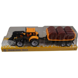 Traktor s přívěsem, na setrvačník