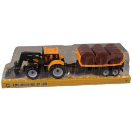 Traktor s přívěsem, na setrvačník