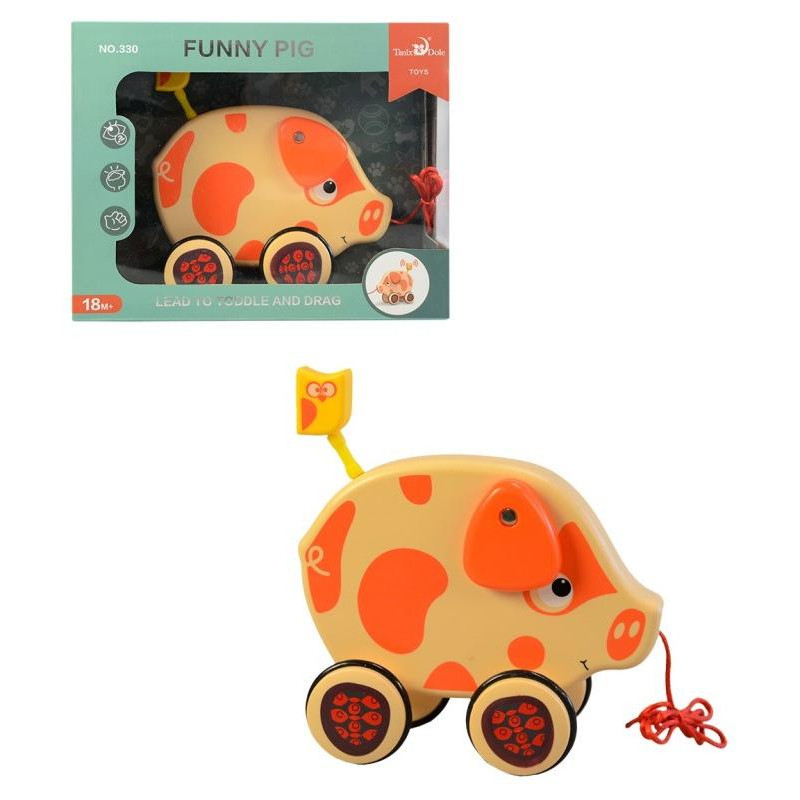 Prasátko se šňůrkou, 17 cm