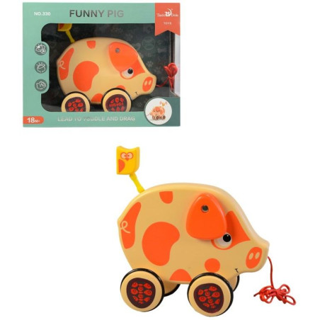 Prasátko se šňůrkou, 17 cm