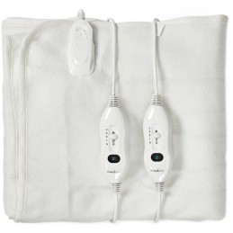 NEDIS elektrická deka/ 2 osoby/ 160 x 140 cm/ 3 nastavení teploty/ ochrana proti přehřátí/ Polyester