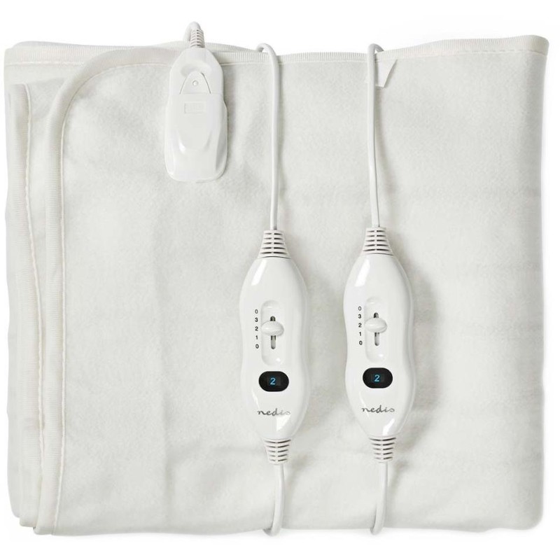 NEDIS elektrická deka/ 2 osoby/ 160 x 140 cm/ 3 nastavení teploty/ ochrana proti přehřátí/ Polyester