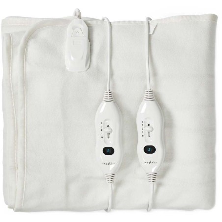 NEDIS elektrická deka/ 2 osoby/ 160 x 140 cm/ 3 nastavení teploty/ ochrana proti přehřátí/ Polyester