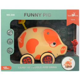 Prasátko se šňůrkou, 17 cm