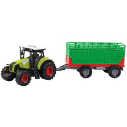 Traktor s přívěsem, se zvukem a světlem, 12,5 x 34,5 x 10,5 cm