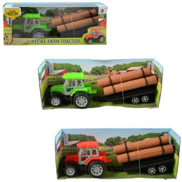 Traktor s přívěsem, na setrvačník, 22 cm