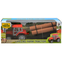 Traktor s přívěsem, na setrvačník, 22 cm