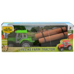 Traktor s přívěsem, na setrvačník, 22 cm