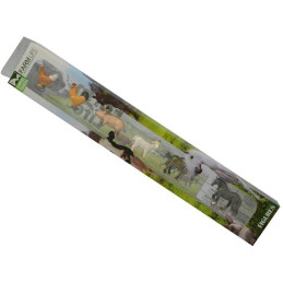 Zvířátka v boxu domácí,6ks 46x7cm