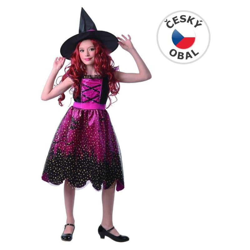 Šaty na karneval - čarodějnice, 110 - 120 cm