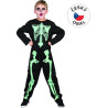 Carnival dress - skeleton glows in the dark, 110 -120 cm