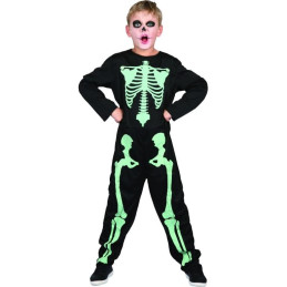Šaty na karneval -kostra svítící ve tmě, 130 - 140  cm